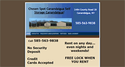 Desktop Screenshot of chosenspotselfstorage.com