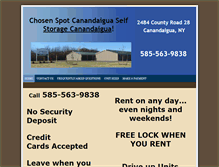 Tablet Screenshot of chosenspotselfstorage.com